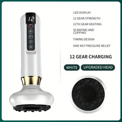 3-in-1 Smart Electric Cupping Massager - 12-Level Scraping Tool Cupping Massager, 12-level Body Scraping | Ectron Online