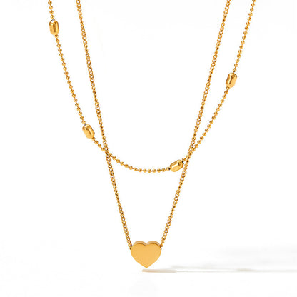 Non-fading Love Titanium Steel Necklace High-grade Light Luxury Minority