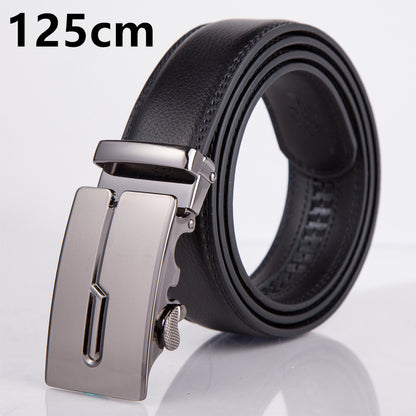 Leather automatic buckle belt