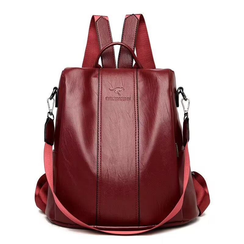 Women's Large Capacity Soft Leather Backpack Travel Bag Backpack Women's Large Capacity Soft Lea | Ectron Online