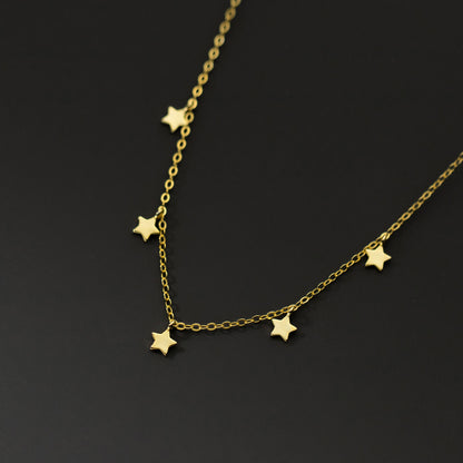 Design Sense Sterling Silver Five-pointed Star Necklace