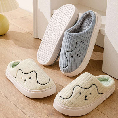 Striped Cat Slippers – Warm, Non-Slip Indoor Couple Shoes Striped Cat Slippers Indoor Couple Non-s | Ectron Online