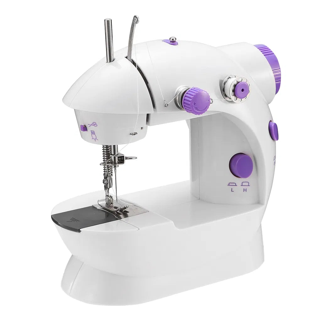 Portable Electric Sewing Machine - 2-Speed Overlock with Foot Pedal & LED