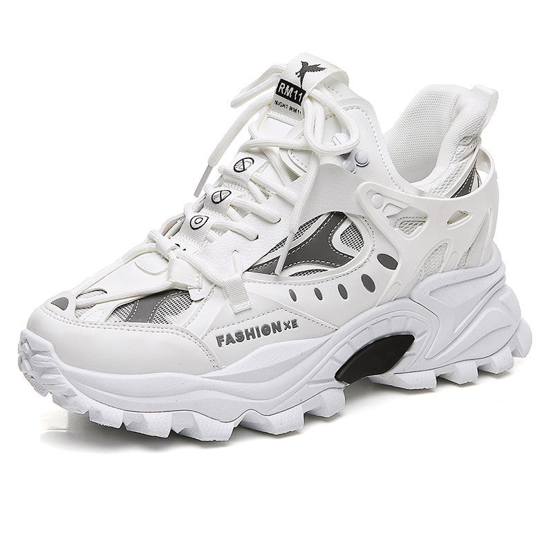 Women's Reflective Casual Sneakers - Comfort & Modern Style Mens Fashion Casual Reflective Thick-sol | Ectron Online