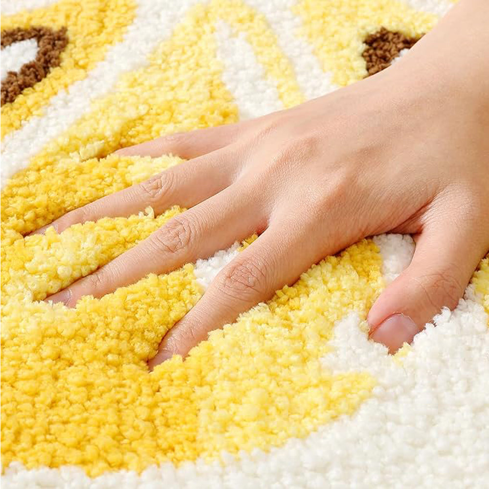 Cute Lemon Fruit Bath Mat | Non-Slip Absorbent Bathroom Rug