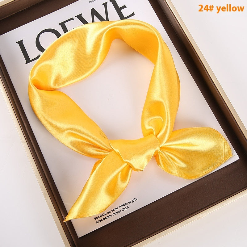 Solid Color Square Scarf - Artificial Silk Elegance Solid Color Square Scarf Artificial Silk | Ectron Online