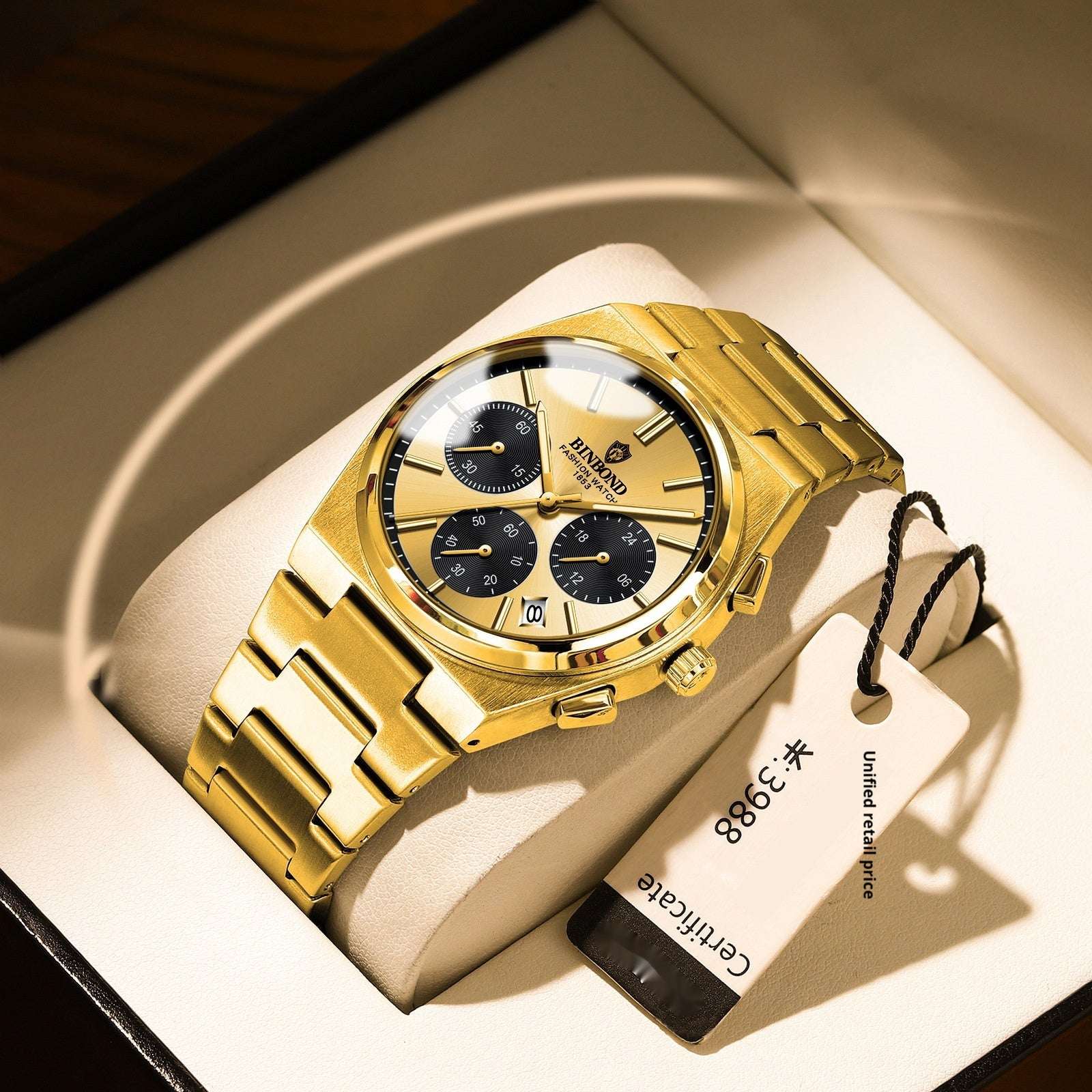 Men's Fashion Elegant Three Eyes And Six Needles Chronograph Watch Men's Fashion Elegant Three Eyes And Six | Ectron Online