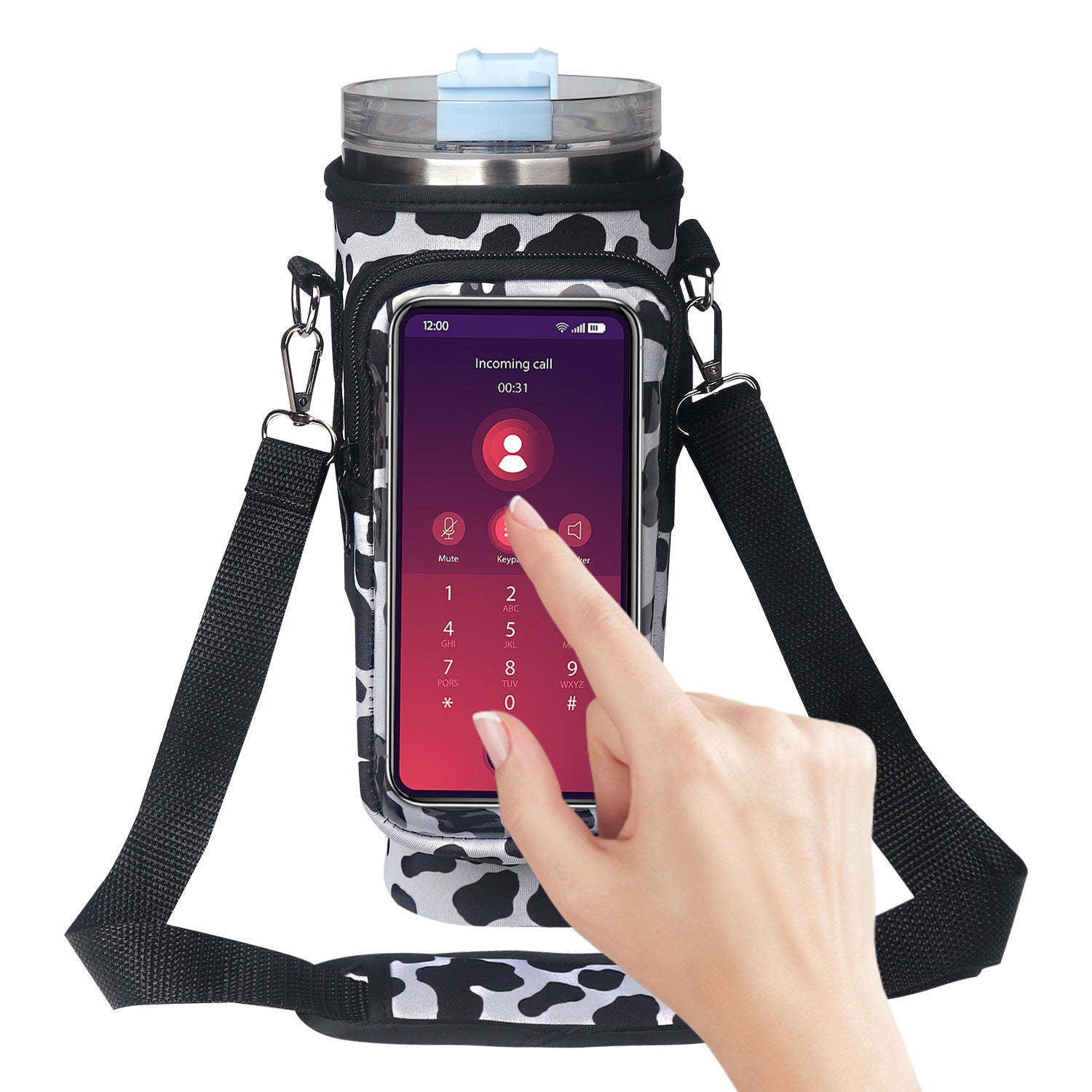40oz Cup Cover with Transparent Touch Screen Neoprene 40oz Cup Cover Transparent Touch Screen | Ectron Online