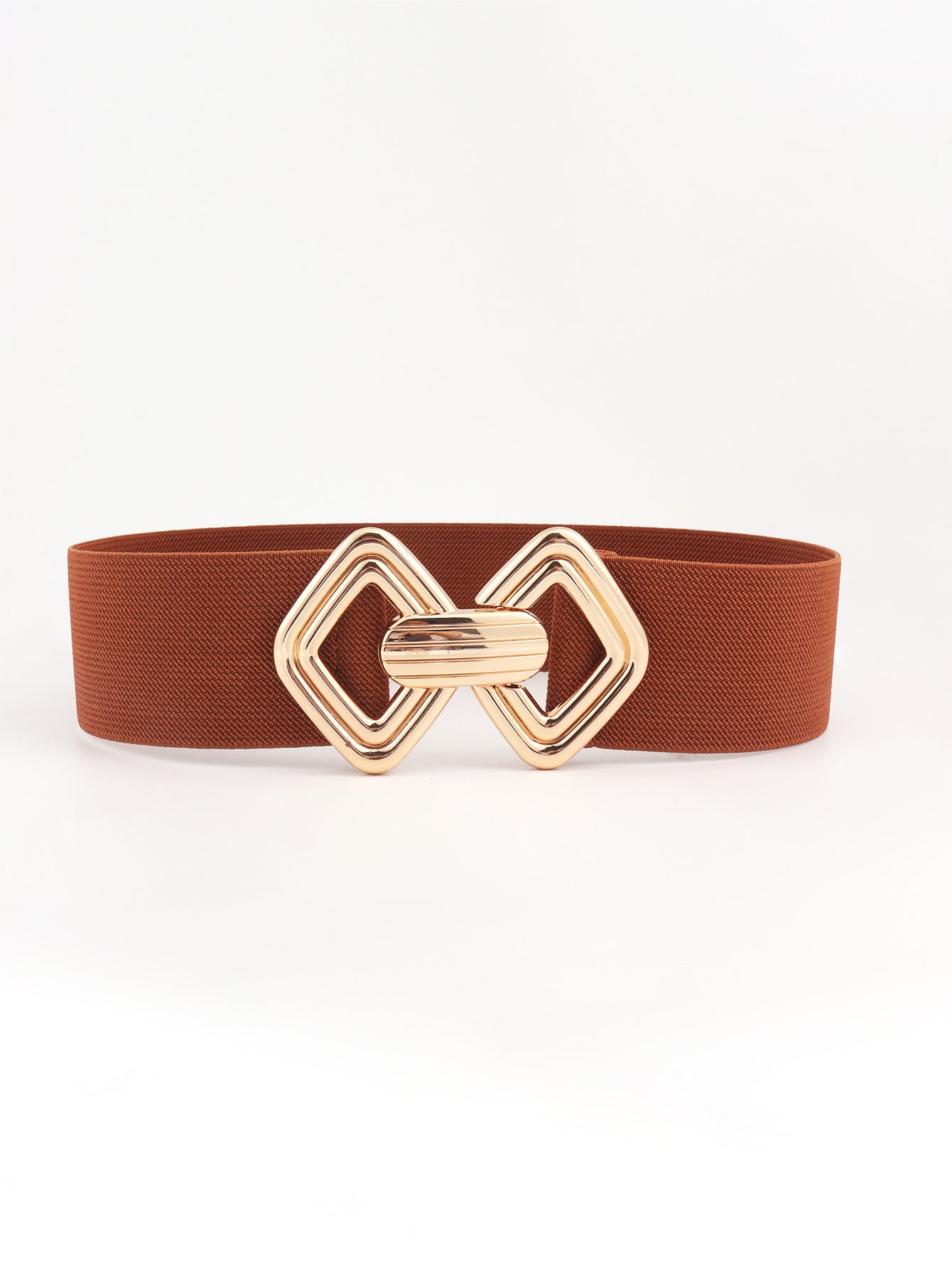 Geometric Buckle Elastic Wide Belt - Trendy & Comfortable Belt | Ectron Online