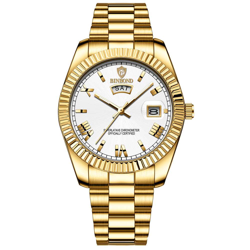 Men's &amp; Women's Blue Quartz Business Watch Set Blue Quartz Watch Couple Business Watch | Ectron Online