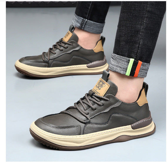Genuine Leather Men’s Shoes – Breathable & Thick Bottom Design Genuine Leather Men's Shoes Thick Bottom | Ectron Online