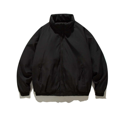 Retro Vertical Striped Puffer Jacket