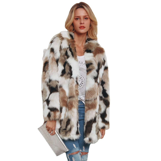European &amp; American Faux Fur Coat European And American Fashion Tailored S | Ectron Online