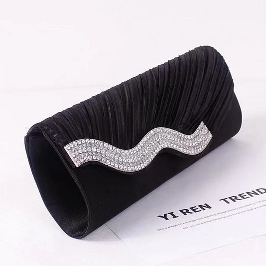 Diamond Dinner Bag Wrinkle Clutch
