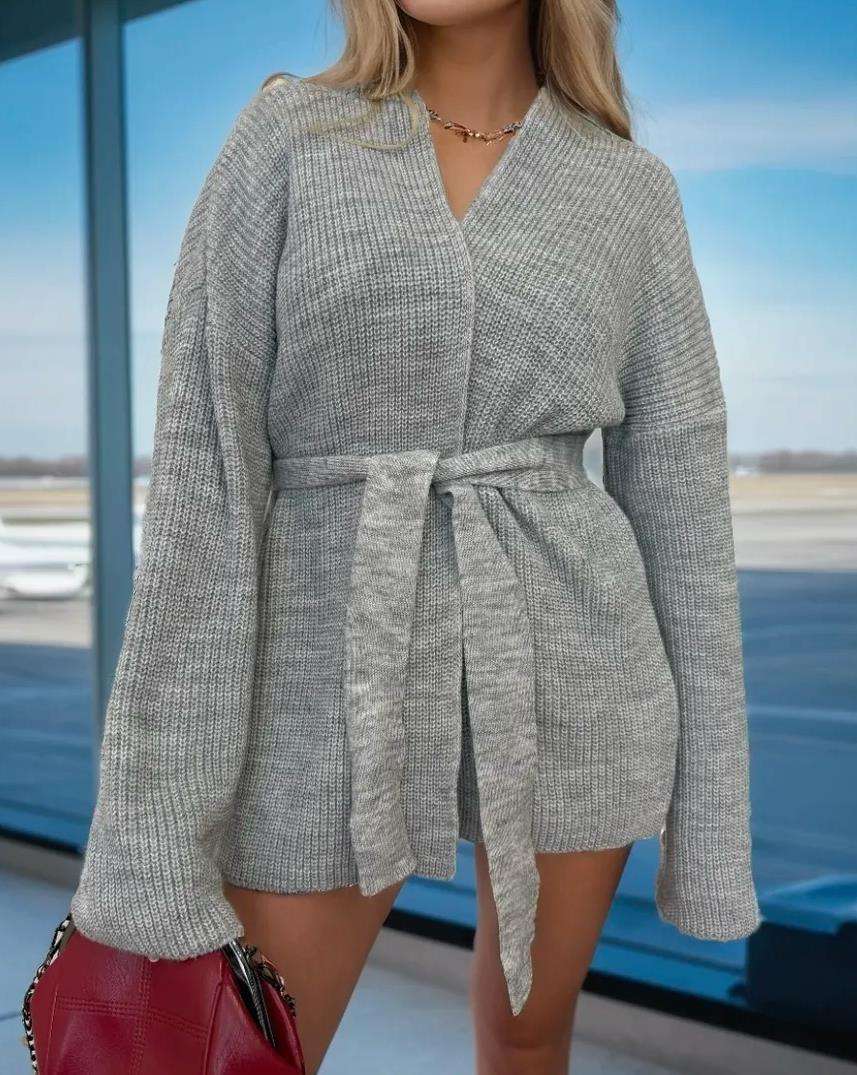 Lace-up Knitted Sweater Top Coat for Women Women's Knitted Sweater Top Coat Lace-up | Ectron Online