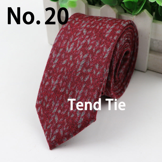 Men's Tie New Ultra-narrow Wool Elegant Atmosphere