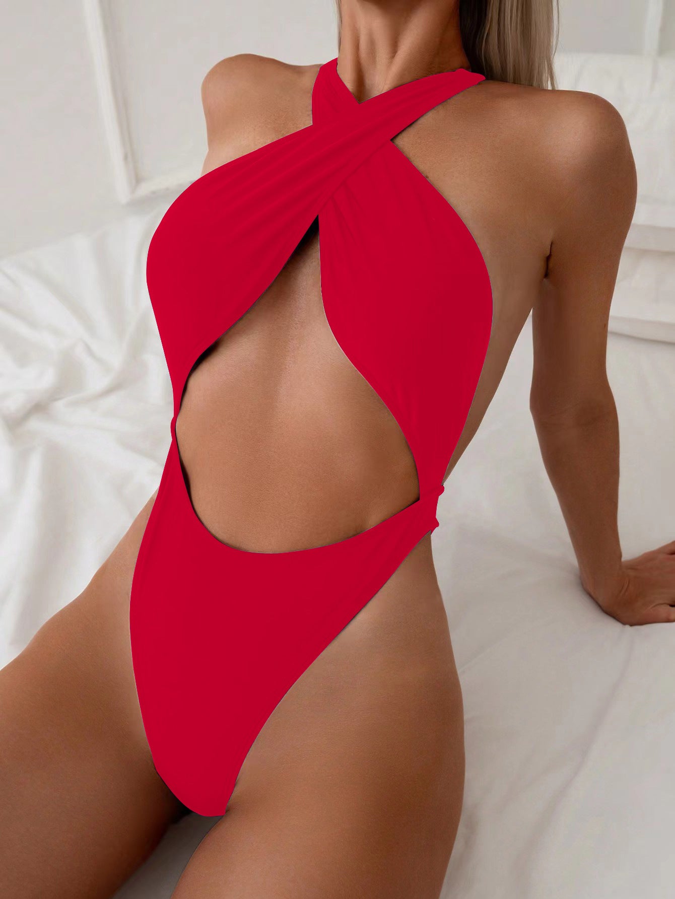 One-piece Bikini Neck Tight Women One-piece Bikini Hot Girl Neck Tight Wom | Ectron Online