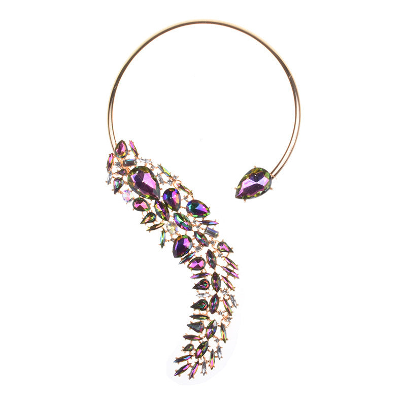 Luxury Full Diamond Flower Necklace - Sparkling Statement Luxury Full Diamond Flower Necklace | Ectron Online