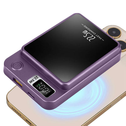 10000mAh MagSafe Power Bank | PD 20W Fast Wireless Magnetic Charger 1Pc 2 In 1 Magnetic Wireless Power Bank | Ectron Online