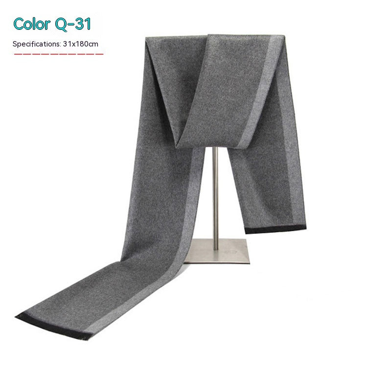 Men's Striped Winter Scarf Men's Striped Winter Warm Artificial Cas | Ectron Online