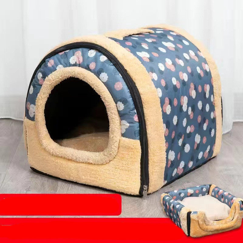 Detachable And Washable Kennel Cat Litter Closed House For Cats Warm Pet Supplies