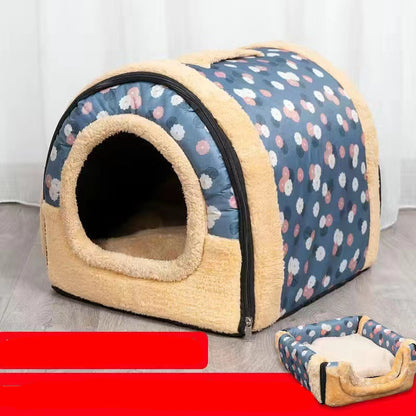 Detachable And Washable Kennel Cat Litter Closed House For Cats Warm Pet Supplies