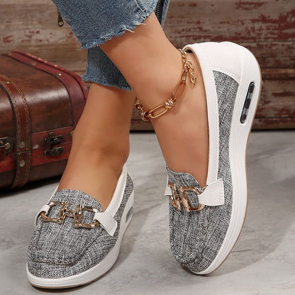 Fly-kit Mesh Metal Casual Pumps Lightweight Women