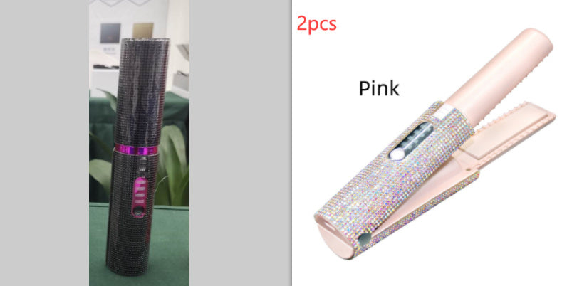 2-in-1 Electric USB Hair Straightening Brush & Curler 2-In-1 Electric USB Hair Straightening B | Ectron Online