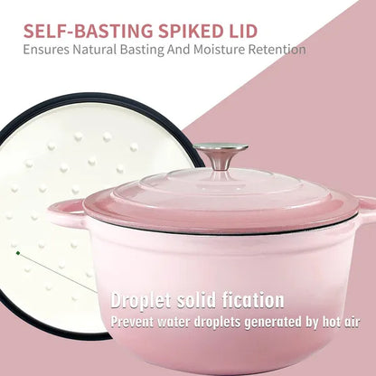 4.5 QT Enamel Cast Iron Dutch Oven - Pot with Lid & Dual Handles Dutch Oven,Dutch Oven Pot With Lid,4.5 Q | Ectron Online