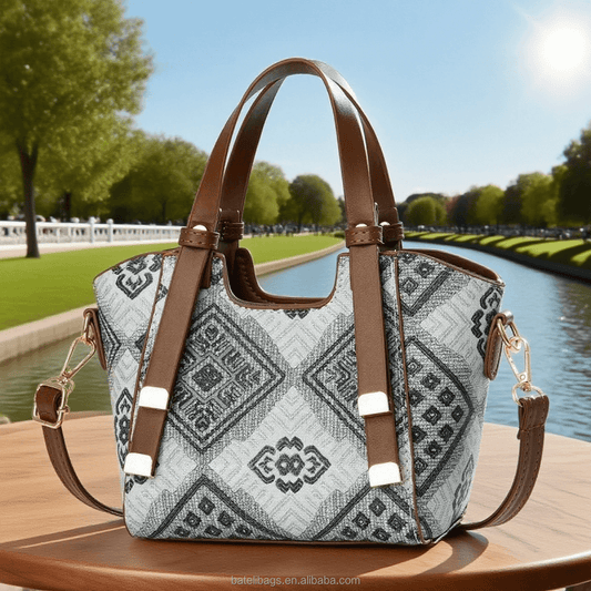 Monogram Boston Pillow Bag - Luxury Jacquard Embroidered Handbag New Model Monogram Boston Pillow Bag - W | Ectron Online