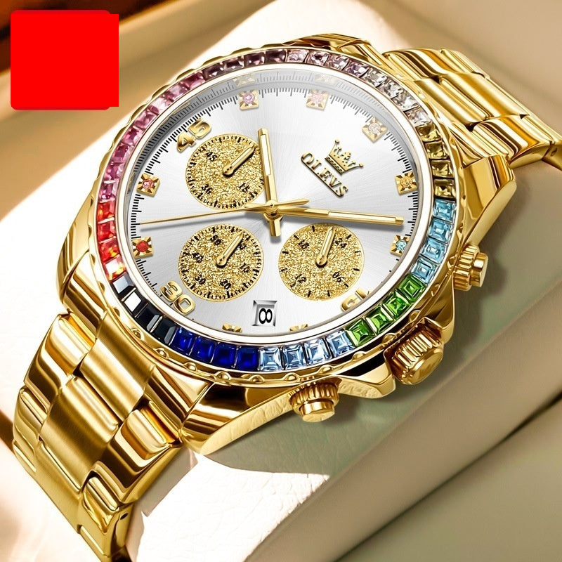 Multi-functional Three-eye Quartz Men's Watch Quartz Men's Watch | Ectron Online
