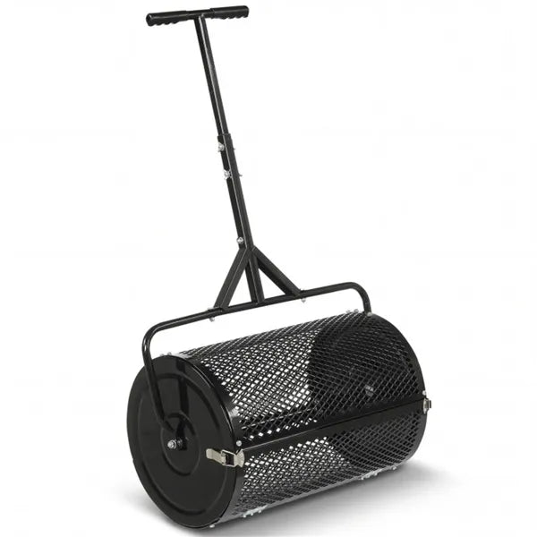 24" Lawn Topdressing Spreader | Compost & Fertilizer Mesh Roller