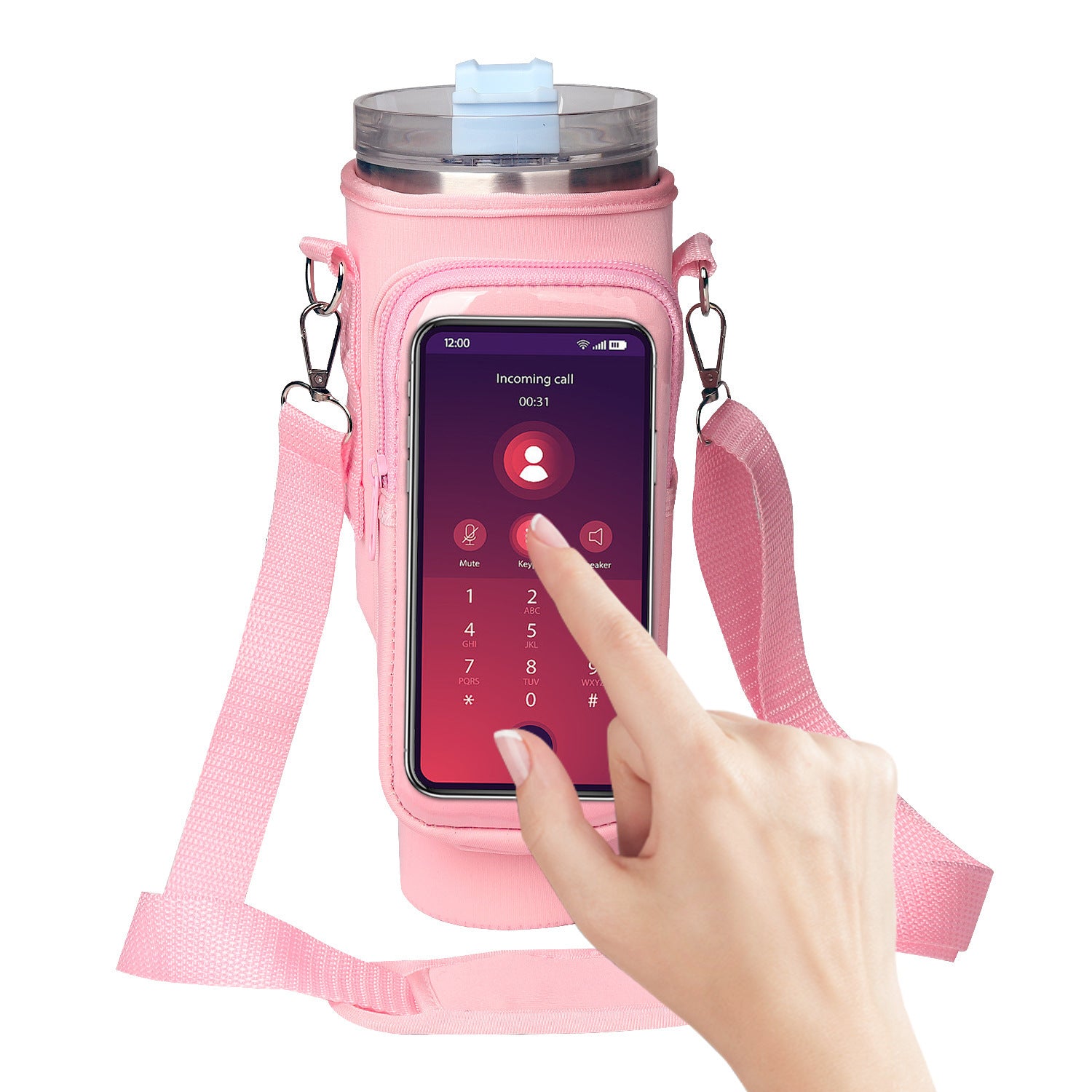 40oz Cup Cover with Transparent Touch Screen Neoprene 40oz Cup Cover Transparent Touch Screen | Ectron Online