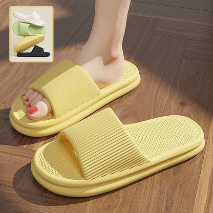 Striped Design Home Slippers For Women Men Soft Anti-slip Floor Bathroom Slippers Solid House Shoes Striped Design Home Slippers For Women M | Ectron Online