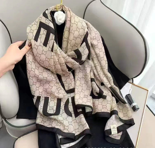 Printed Cotton And Linen Scarf Warm Outer Shawl Scarves | Ectron Online
