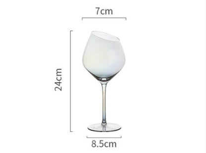 Wine Glass Oblique Mouth, Red Wine Glass Crystal Champagne Glass High-end Goblet Foreign Wine Glass