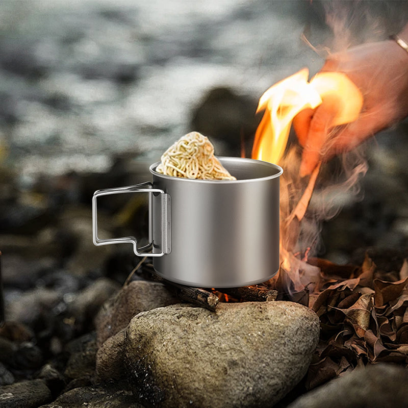 800ml Pure Titanium Camping Cup | Lightweight 29oz Outdoor Travel Mug