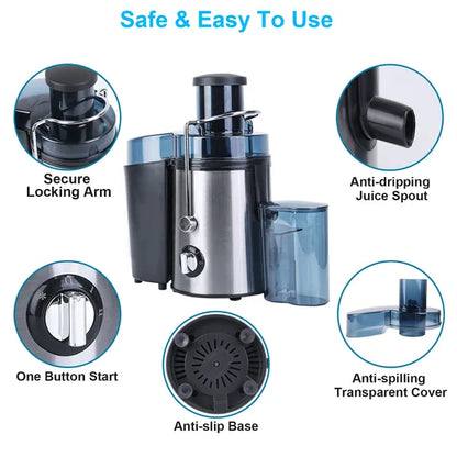 1000W Centrifugal Juicer Extractor - 3.6" Wide Chute & 2-Speed Control 1000W Centrifugal Juicer Juice Extractor | Ectron Online