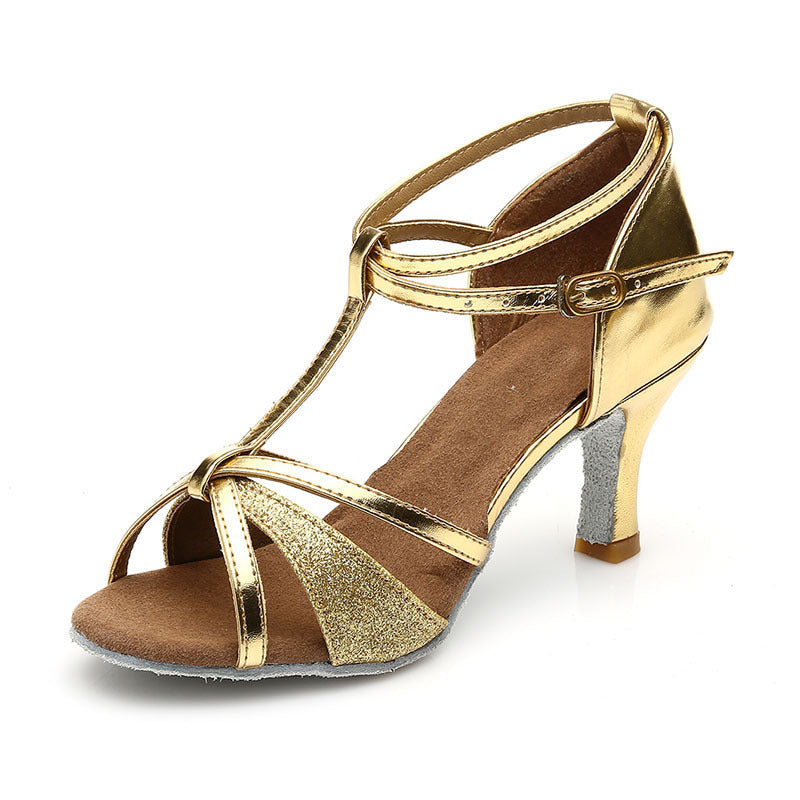Ladies’ Latin Dance Shoes – Soft Sole & Mid-High Heel Ballroom Latin Dance Shoes Ladies Soft-Soled Mid- | Ectron Online