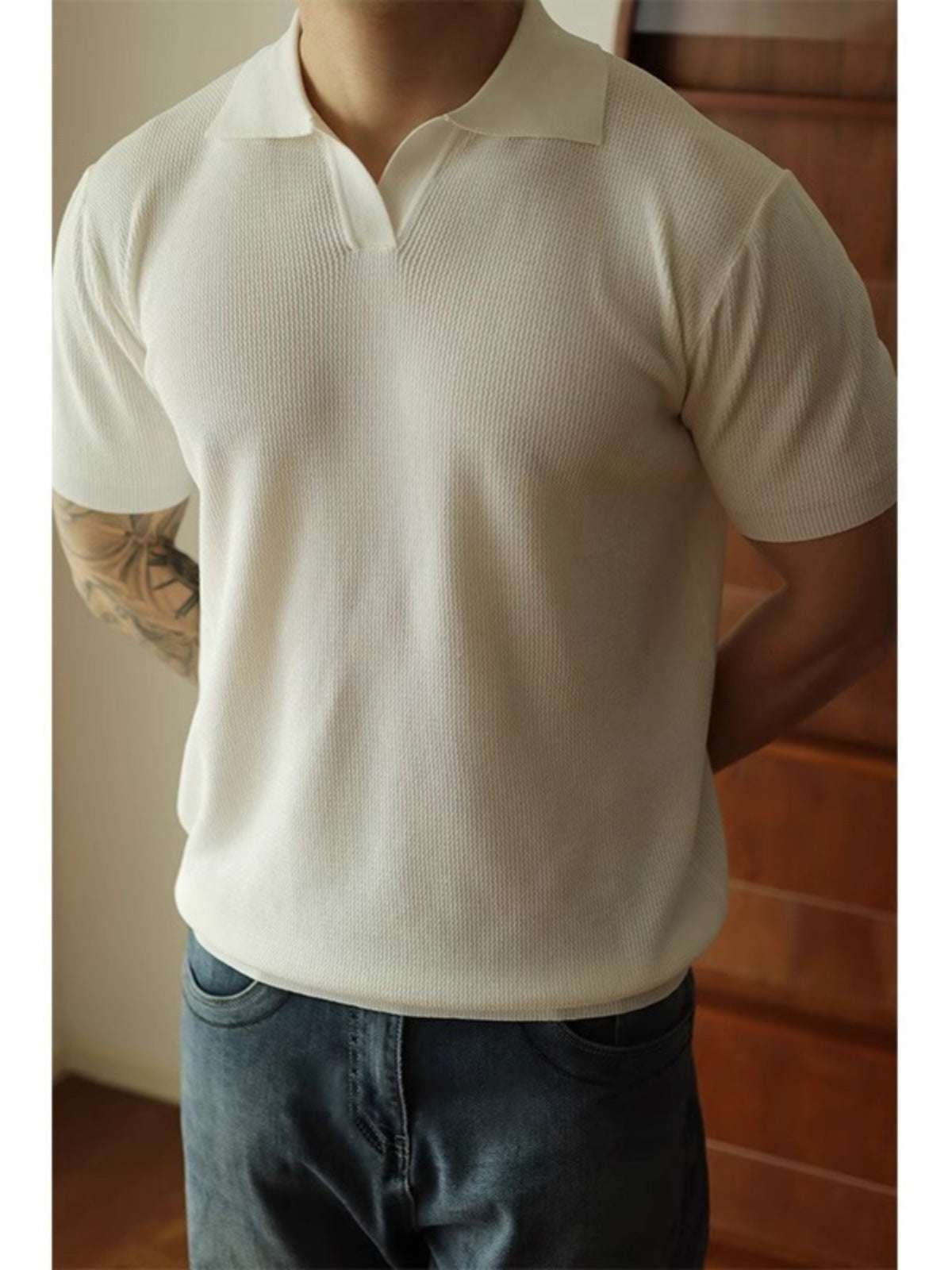 Men’s V-Neck Polo Shirt – American Style with Modern Design American V-neck Polo Shirt Men's Design | Ectron Online