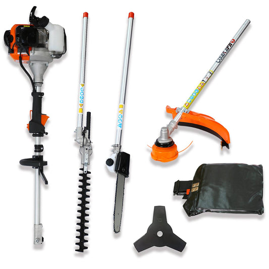 4-in-1 Gas Powered Garden Tool System - Pole Saw & Trimmer