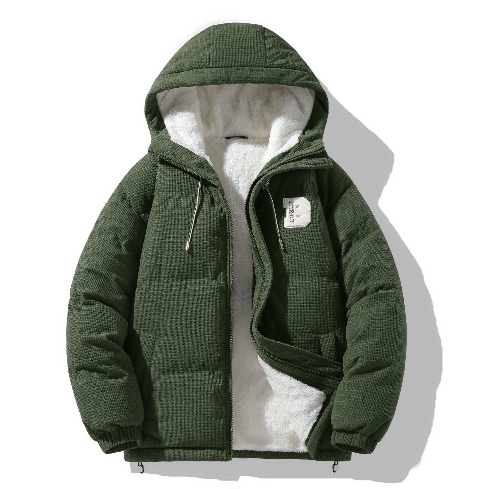 Men's Winter Lambskin Lined Cotton Jacket - Fashionable & Warm Winter Lambskin Fashion Men's Cotton Clo | Ectron Online