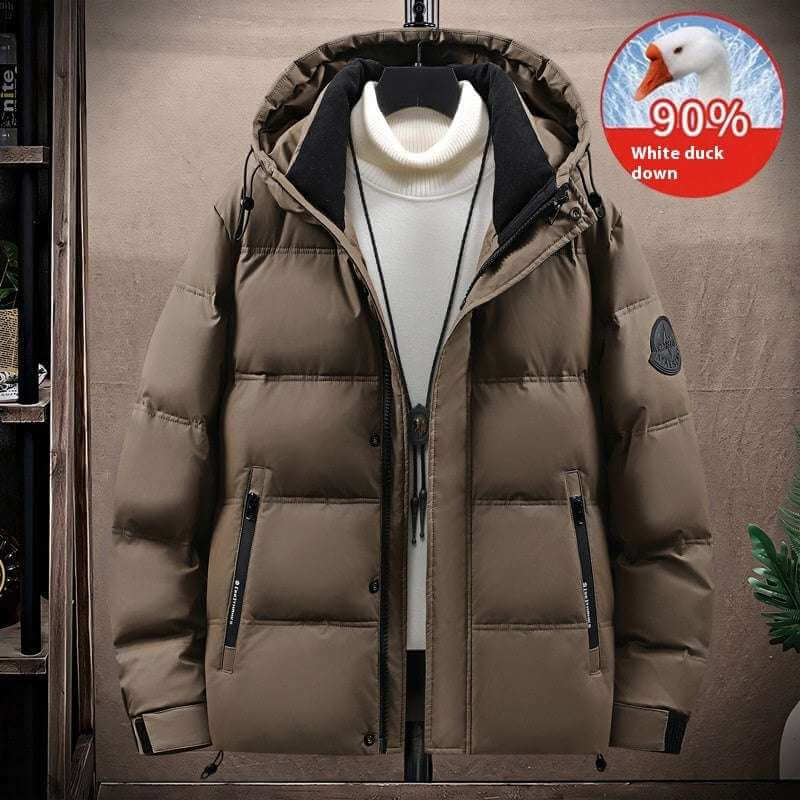 Men's Hooded Thickened Warm Down Jacket Hooded Thickened Warm Down Jacket Male | Ectron Online