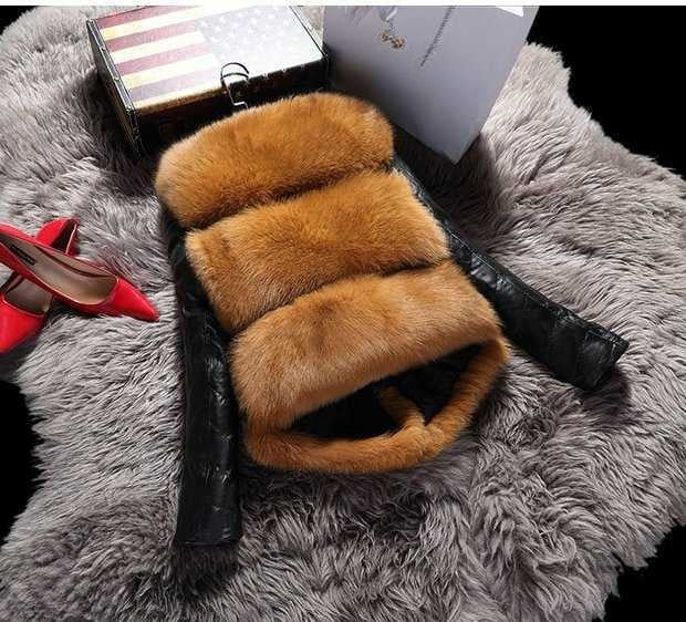 Korean Casual PU Leather Coat - Warm & Removable Sleeve Korean Casual PU Leather Removable Sleev | Ectron Online