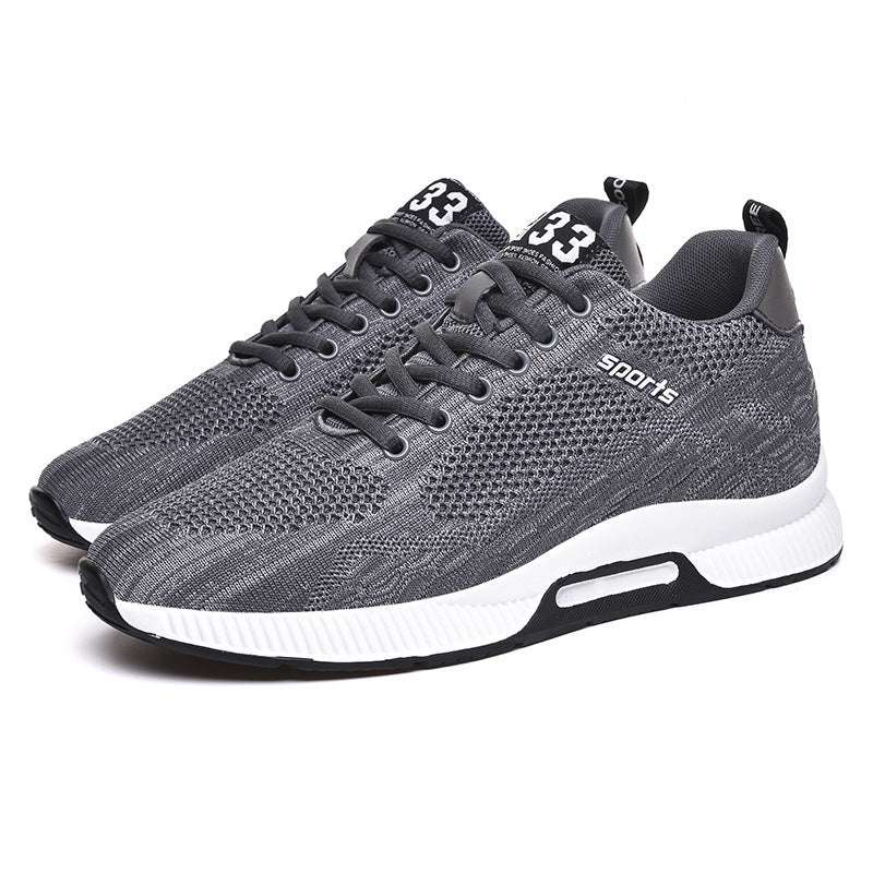 Fly-Knit Mesh Sneakers – Wear-Resistant Men’s Shoes, +6cm Height Fly-knit Sneakers Mesh Wear-resistant In | Ectron Online