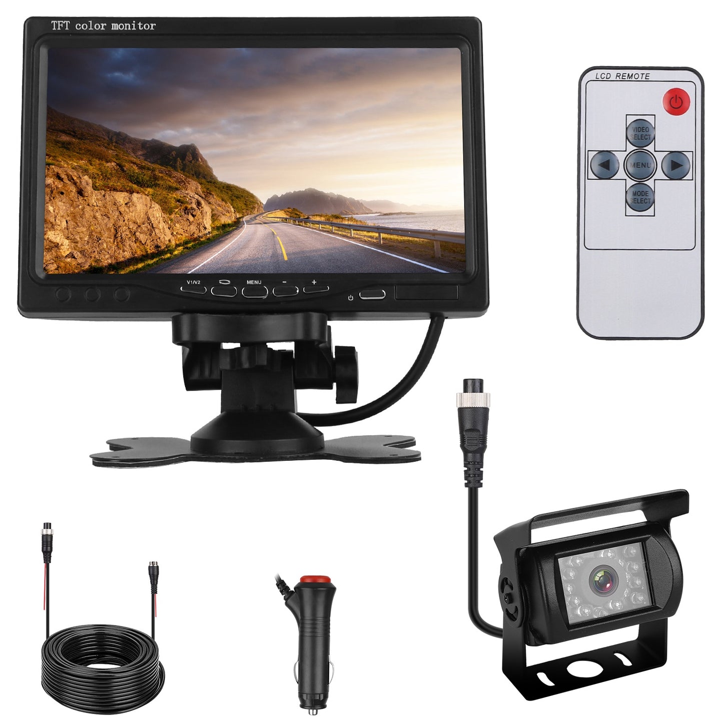 7" Screen Backup Camera System - IP67 1Pc 7In Screen Backup Camera System Vehi | Ectron Online