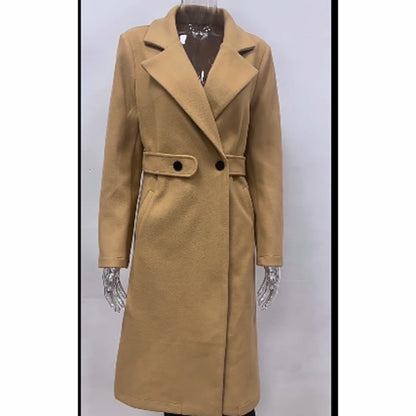 Women's Notch Lapel Trench Coat | Mid-Long Casual & Formal Jacket Women's Notch Lapel Trench Coat, Single | Ectron Online