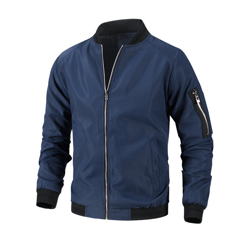 Men's Slim Fit Baseball Jacket Casual Baseball Jacket Slim Fit | Ectron Online