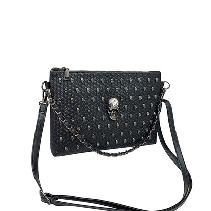 Inclined Span Of Large Capacity Rivet Clutch Bag