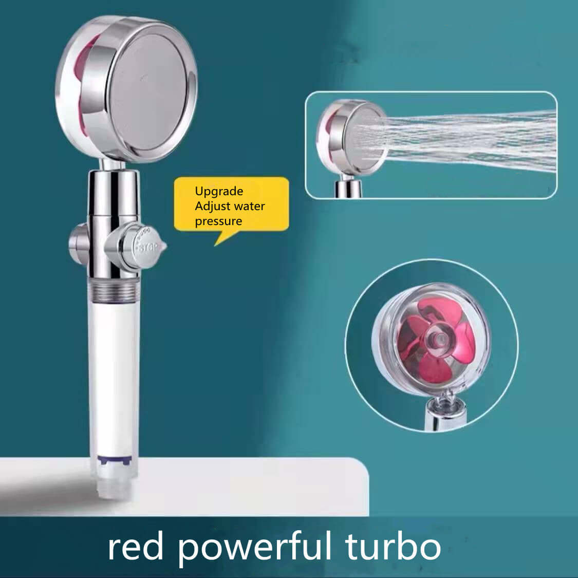 360° Rotating Turbo Shower Head Shower Head Water Saving Flow 360 Degree | Ectron Online